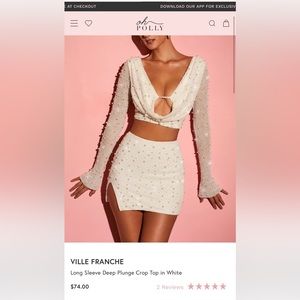 Oh Polly Pearl Cropped Top “Ville Franche”